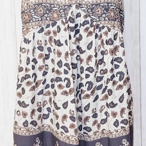 Summer Beach Coverup Spaghetti Strap Dress Brown - Picture 5 of 8